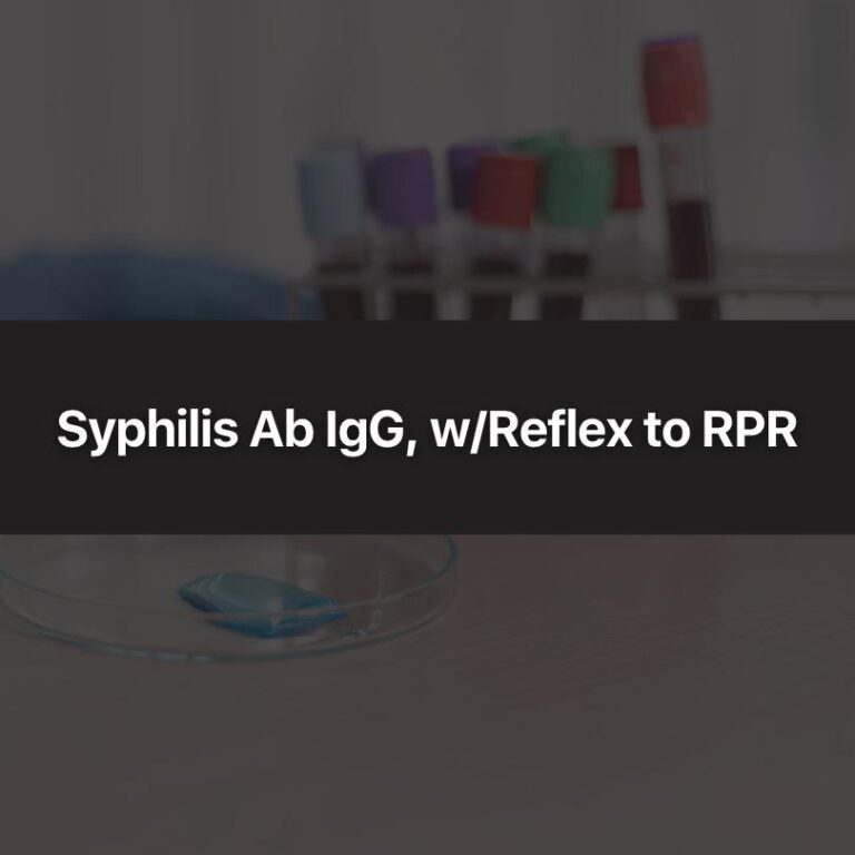 Syphilis Ab IgG, w/Reflex to RPR