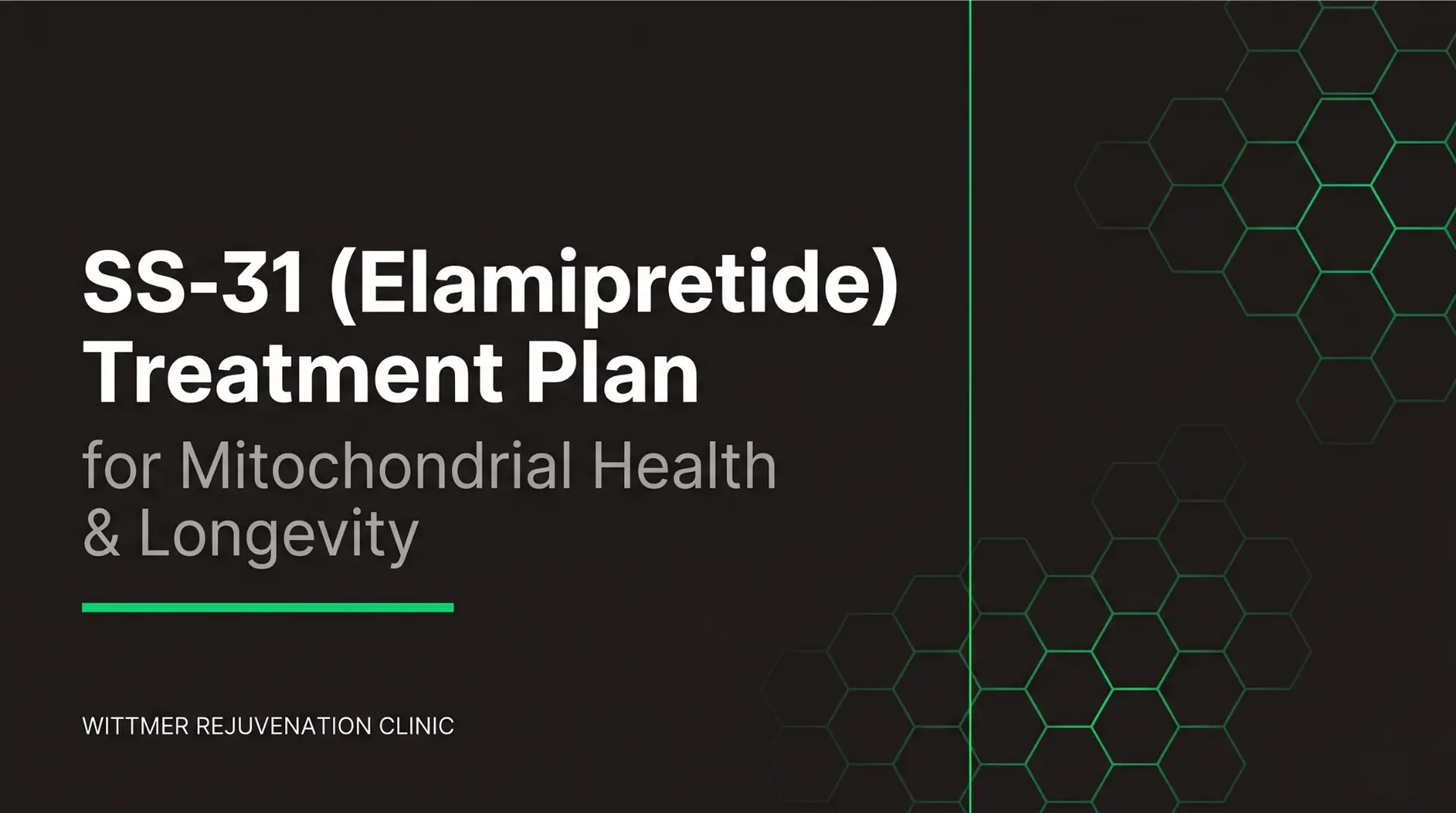 SS-31 (Elamipretide) Treatment Plan for Mitochondrial Health & Longevity